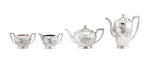 Chinese Export Silver tea service